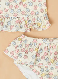 Sarah Floral Youth Two Piece Swimsuit Detail 2 - ALTAR'D STATE KIDS