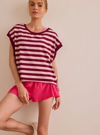In Motion Stripe Circle Back Tee Detail 2 - AS Kids
