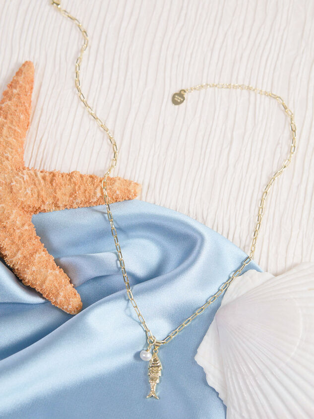 The Water Proof Collection Pearl Cluster Necklace Detail 3 - AS Kids