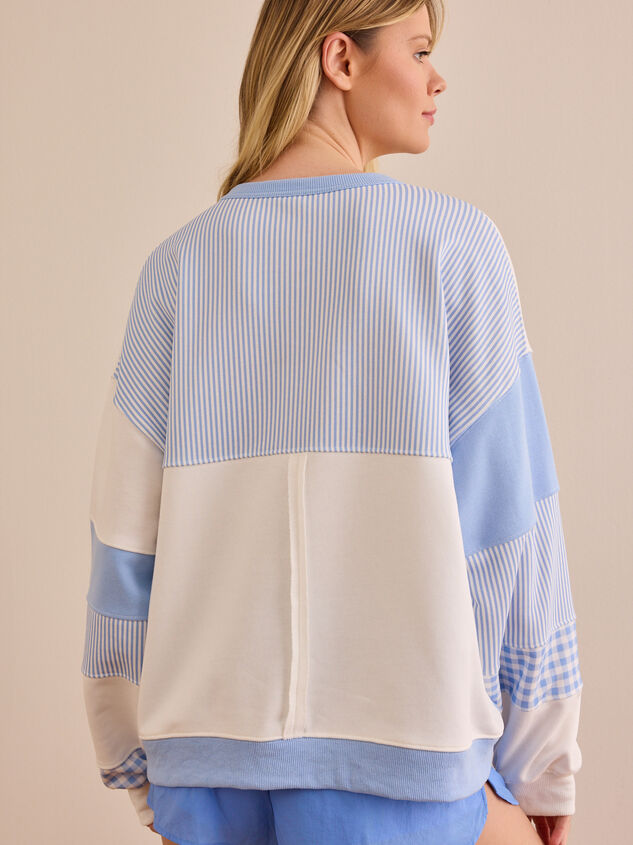 Twirl Gingham Striped Pullover Detail 4 - ALTAR'D STATE KIDS