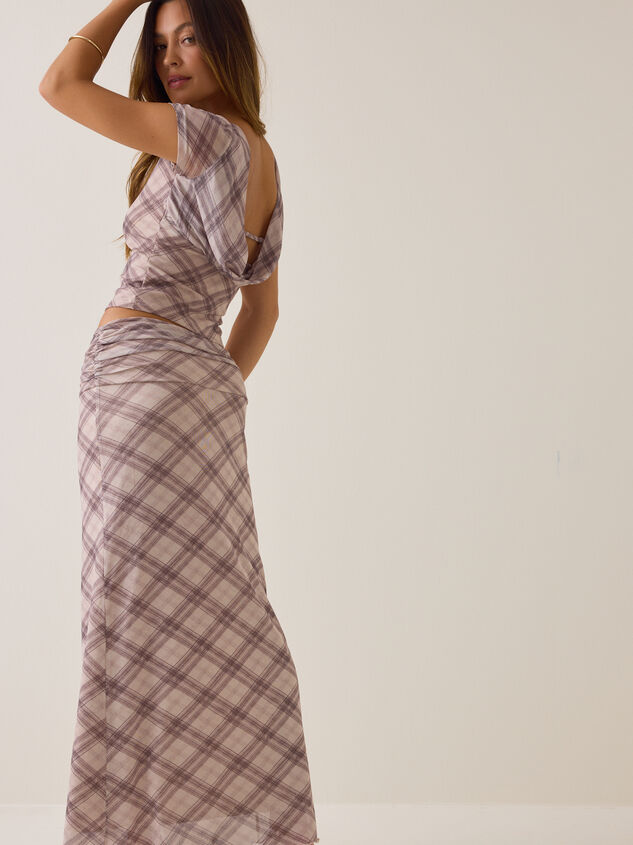 Felicia Plaid Maxi Skirt Detail 5 - AS Kids