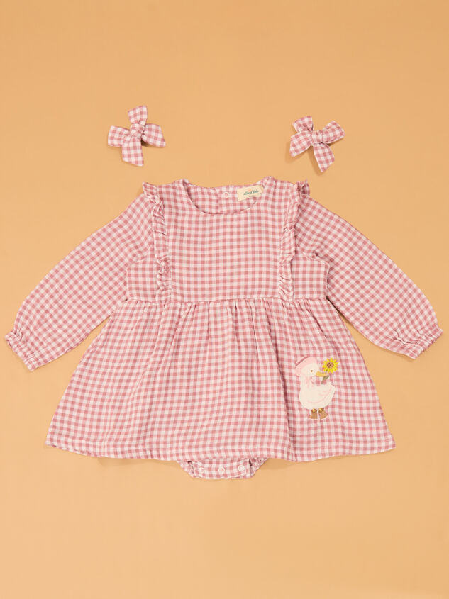 Daphne Duck Gingham Bubble With Bows - AS Kids