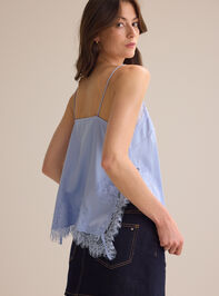 Grace Satin Lace Trim Tank Detail 6 - AS Kids