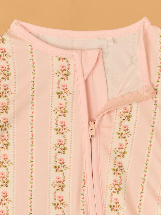 Antoinette Floral Striped Romper Detail 3 - AS Kids
