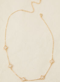 Crystal Clover Chain Necklace Detail 2 - ALTAR'D STATE KIDS