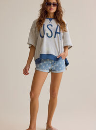 USA Striped Graphic Tee Detail 3 - ALTAR'D STATE KIDS