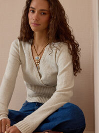 Ciela Wrap Button Side Sweater Detail 7 - AS Kids