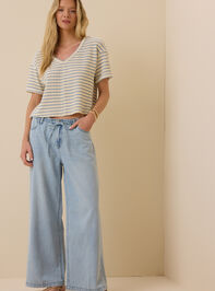 Scarlett V-Neck Striped Top Detail 2 - ALTAR'D STATE KIDS