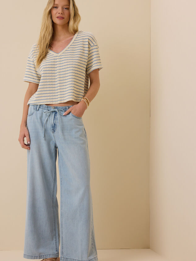 Scarlett V-Neck Striped Top Detail 2 - ALTAR'D STATE KIDS