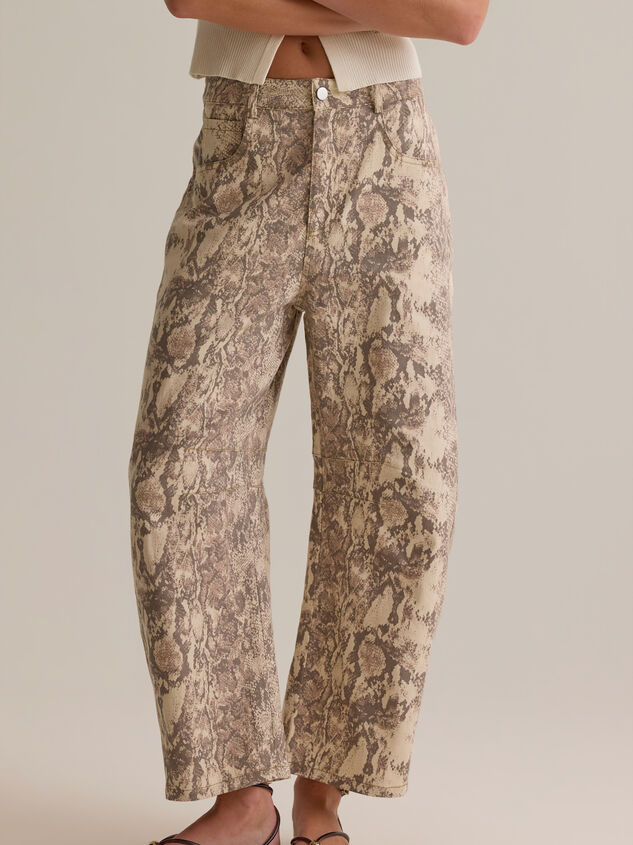 Josie Snake Skin Barrel Pant Detail 5 - AS Kids