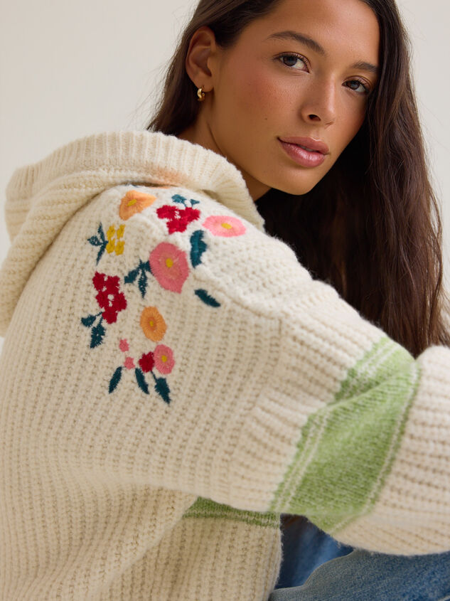 Lilyana Embroidered Hoodie Sweater Detail 6 - AS Kids
