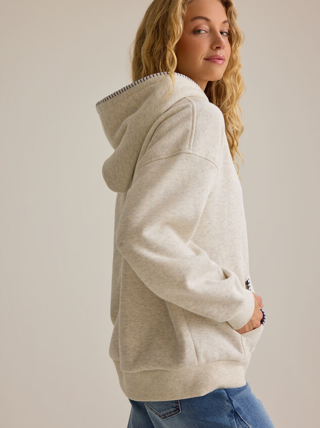 Denim Cross Hoodie Detail 5 - AS Kids