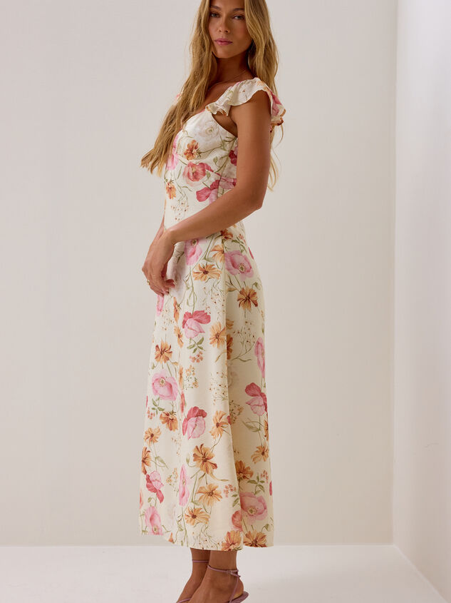 Indy Floral Maxi Dress Detail 4 - AS Kids