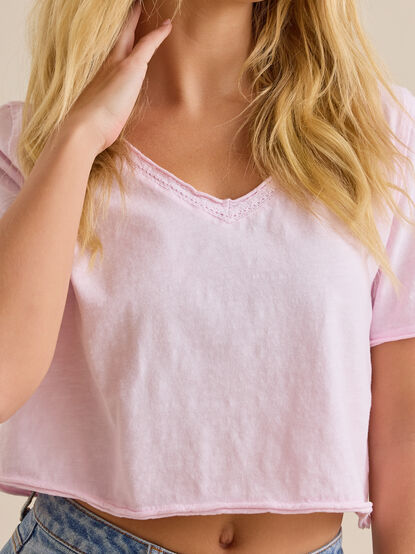 Vera Cropped Lace Tee - ALTAR'D STATE KIDS