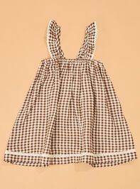 Kylie Gingham Toddler Dress Detail 2 - AS Kids