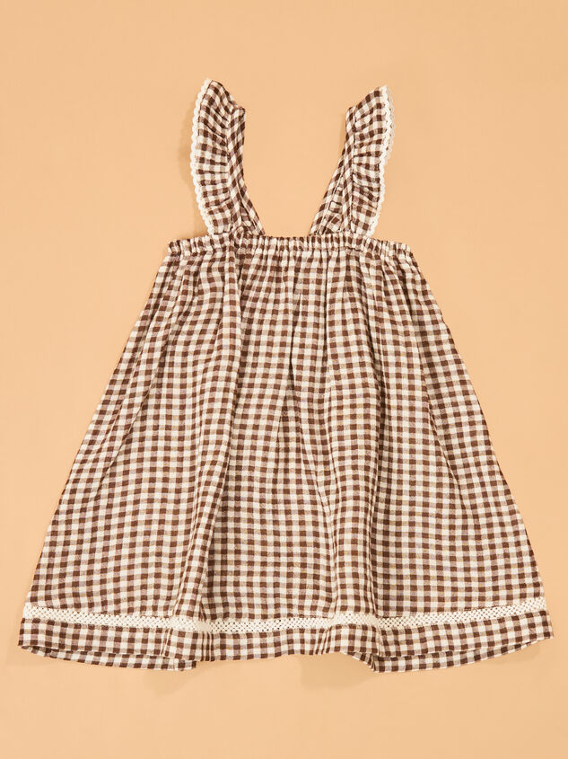 Kylie Gingham Toddler Dress Detail 2 - AS Kids