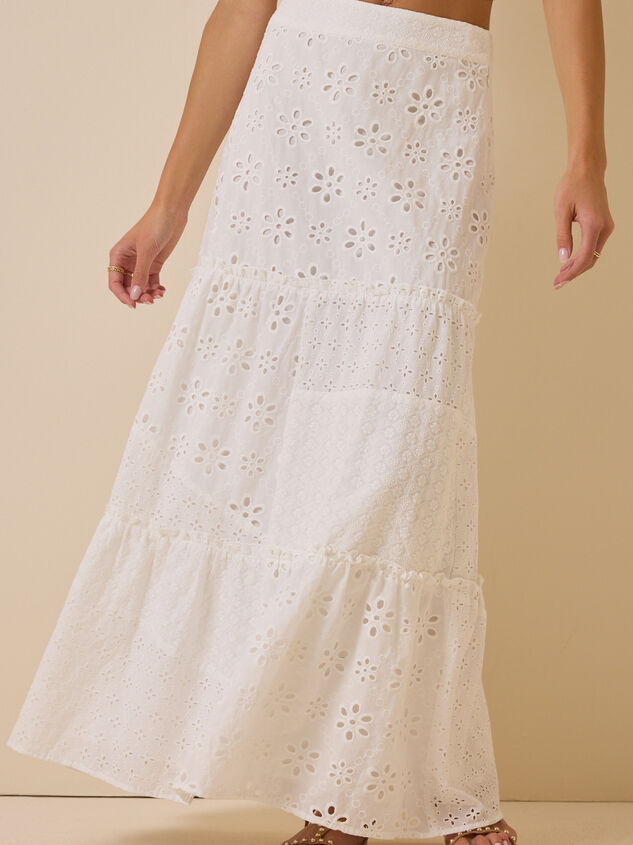 Nalia Eyelet Tiered Midi Skirt Detail 3 - ALTAR'D STATE KIDS