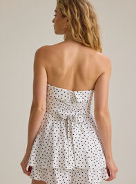 Eliza Strapless Fold Over Polka Dot Romper Detail 4 - AS Kids