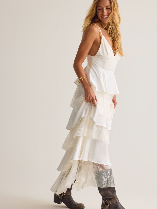 Clarke Tiered Maxi Dress Detail 3 - AS Kids