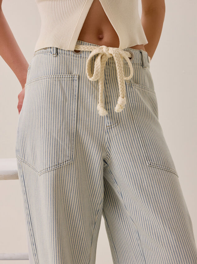 Laine Striped Barrel Jeans Detail 2 - AS Kids
