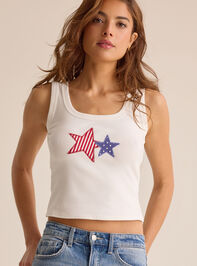 Americana Star Tank Top Detail 2 - AS Kids