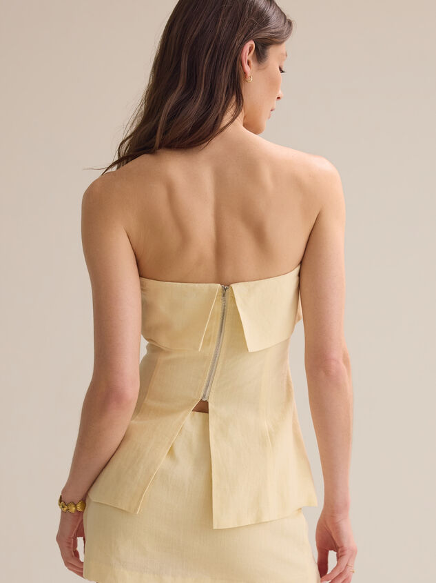 Perry Fold Over Linen Tube Top Detail 6 - AS Kids