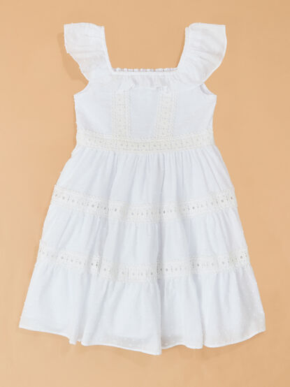Zoey Clip Dot Lace Dress - ALTAR'D STATE KIDS