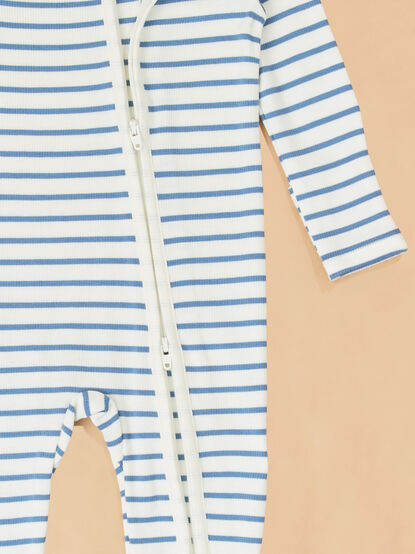 Jake Stripe Long Sleeve Footie - AS Kids