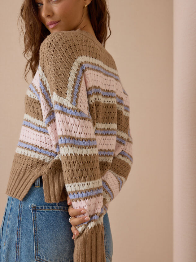 Adley Striped Sweater Detail 5 - AS Kids
