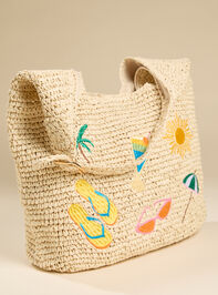 Cabana Icon Straw Bag Detail 3 - ALTAR'D STATE KIDS