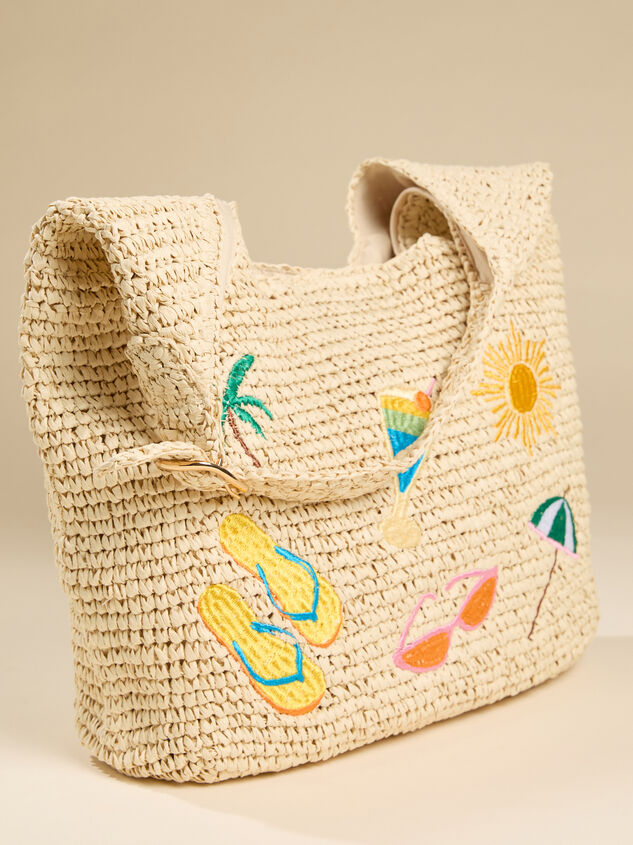 Cabana Icon Straw Bag Detail 3 - ALTAR'D STATE KIDS
