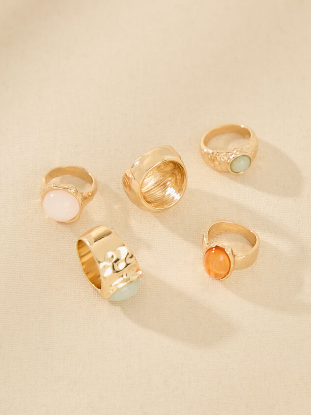 Chunky Stone Statement Ring Set Detail 2 - ALTAR'D STATE KIDS