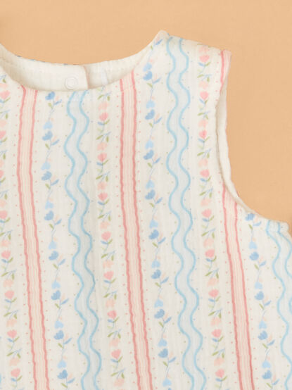 Tulip Stripe Scallop Back Bubble - AS Kids