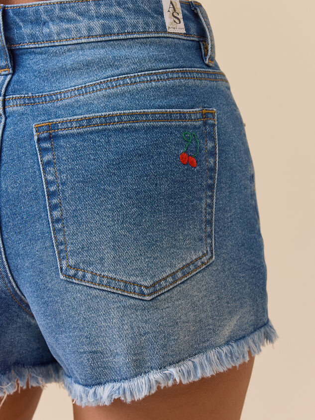 Nancy Embroidered Jean Short Detail 6 - ALTAR'D STATE KIDS