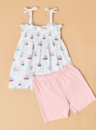 Bubble Sailboat Ruffle Top & Biker Shorts Set - ALTAR'D STATE KIDS