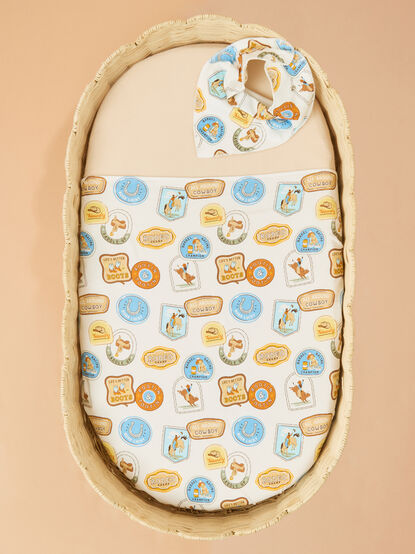 Cowboy Cutie Swaddle and Bib - ALTAR'D STATE KIDS