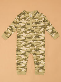 Hunter Camo Quarter-Zip Romper - AS Kids