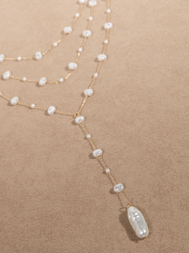 Layered Pearl Lariat Necklace - ALTAR'D STATE KIDS