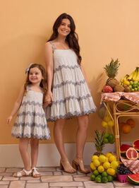 Amelia Floral Ric Rac Mama Dress - AS Kids