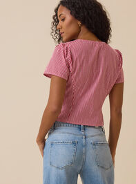 Wendy Gingham Button Front Top Detail 6 - ALTAR'D STATE KIDS