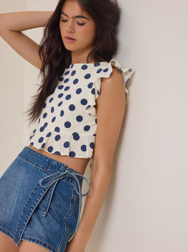 Dixie Side Tie Denim Skort - AS Kids