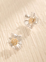 Silver Flower Earring Detail 2 - ALTAR'D STATE KIDS
