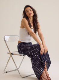 Elodie Polka Dot Linen Maxi Skirt - ALTAR'D STATE KIDS