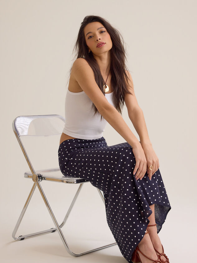 Elodie Polka Dot Linen Maxi Skirt - ALTAR'D STATE KIDS