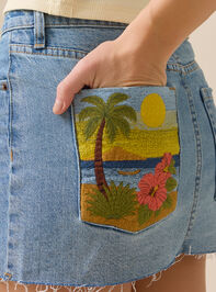 Charley Tropical Denim Skirt - ALTAR'D STATE KIDS