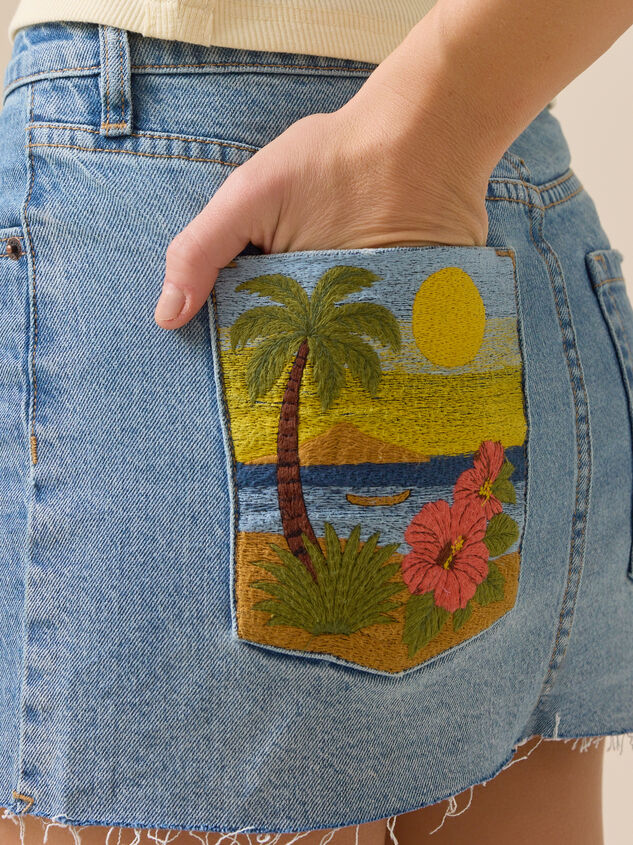 Charley Tropical Denim Skirt - ALTAR'D STATE KIDS