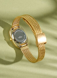 Oval Face Gold Woven Watch Detail 2 - ALTAR'D STATE KIDS