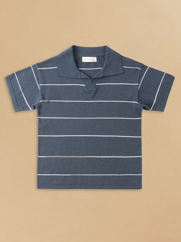 Chandler Striped Navy Polo by Rylee + Cru - ALTAR'D STATE KIDS