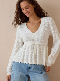 Hayley Knit Tie Sweater Detail 2 - AS Kids