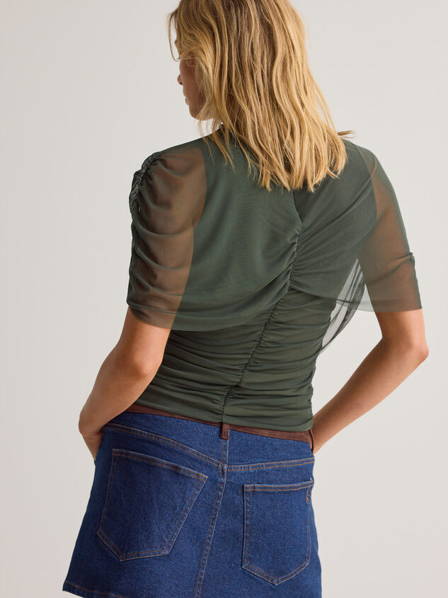 Kael Mesh Shawl Wrap Top Detail 4 - AS Kids